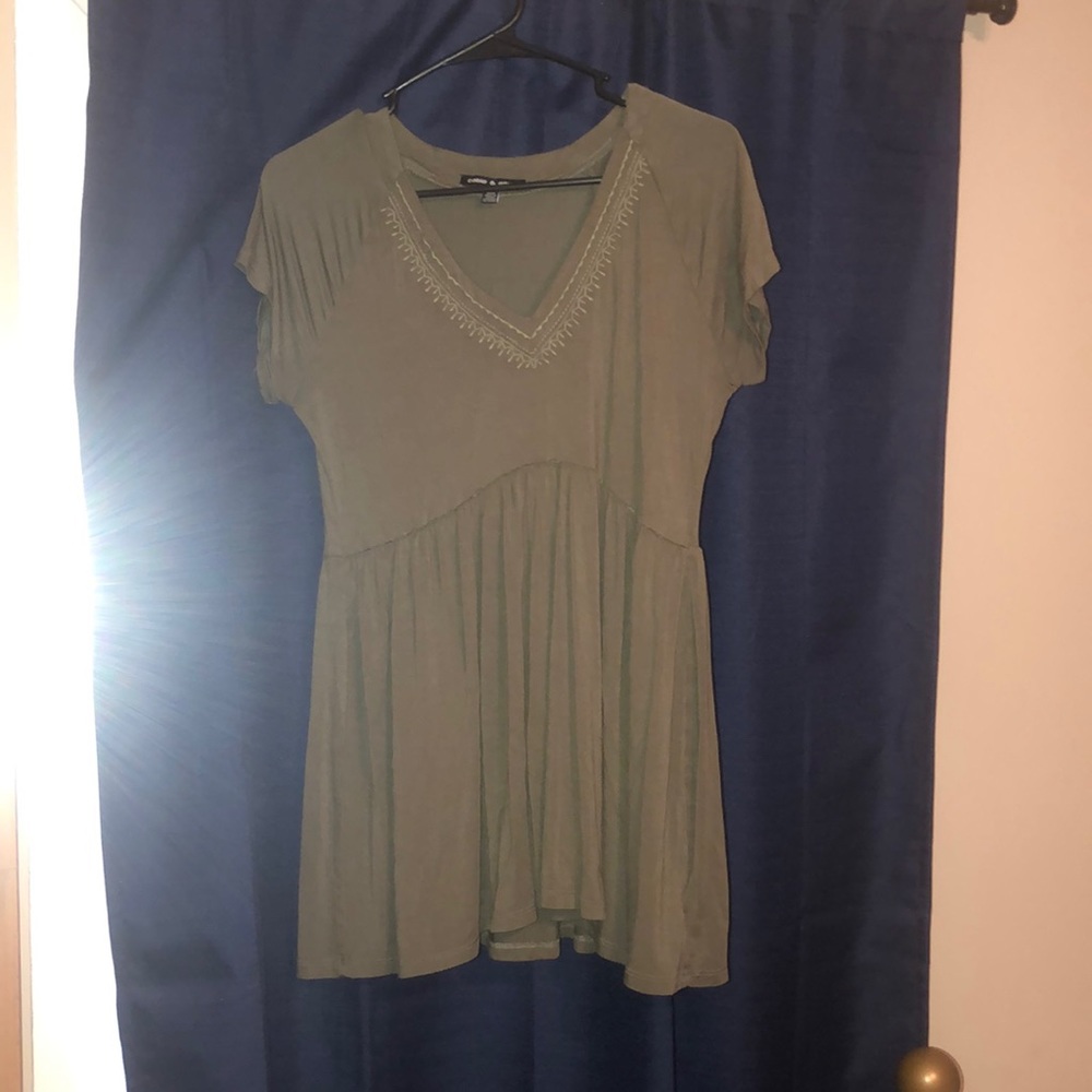 Army green shirt